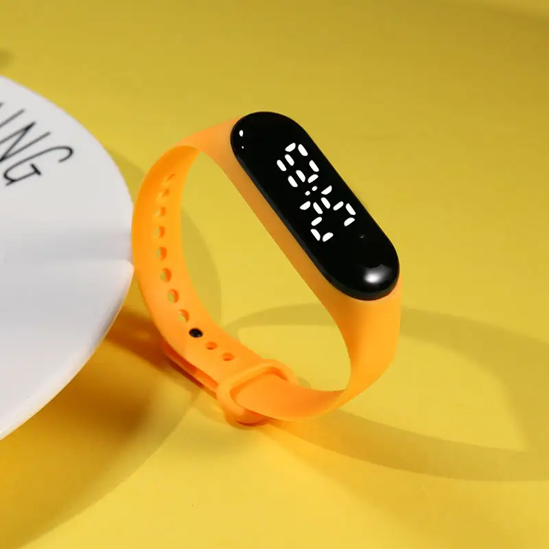 Yellow Touchless Digital Watch for Women Men - Image 7