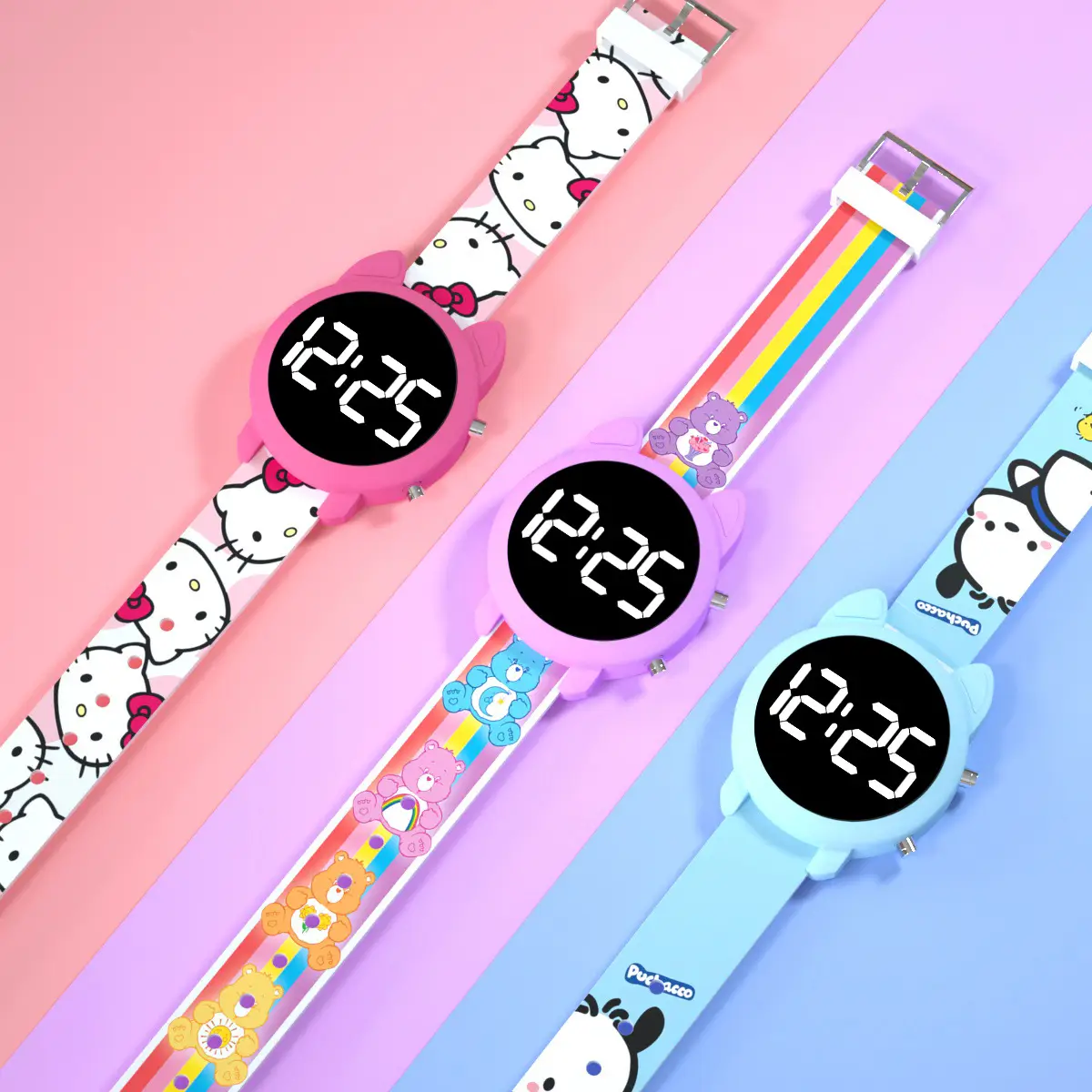 Cute Cat Head Digital Watch for Girls Boys Pink - Image 14