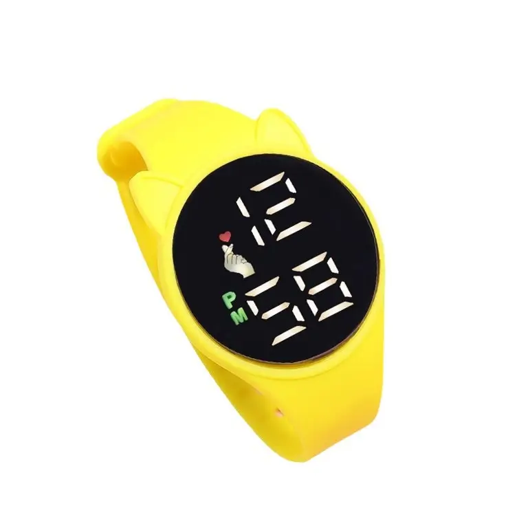 Pink Cat Ears Waterproof Touch Watch for Men Women