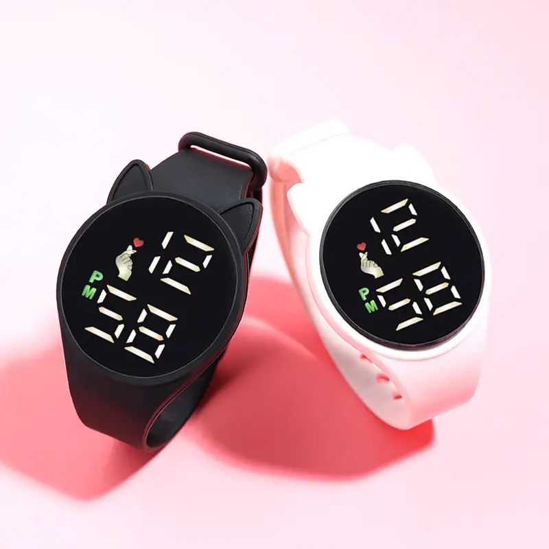 Pink Cat Ears Waterproof Touch Watch for Men Women — feature 6