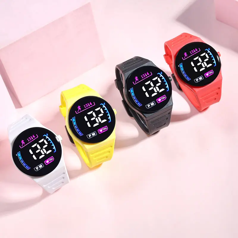 LED Sports Watch for Men Women Black Orange White - Image 12