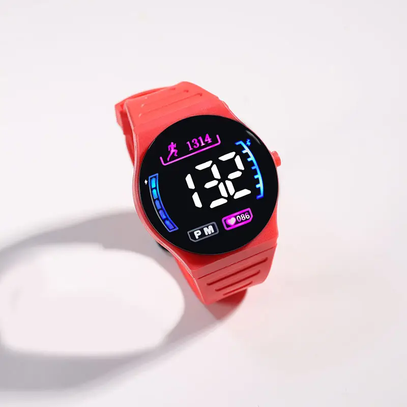 LED Sports Watch for Men Women Black Orange White - Image 13