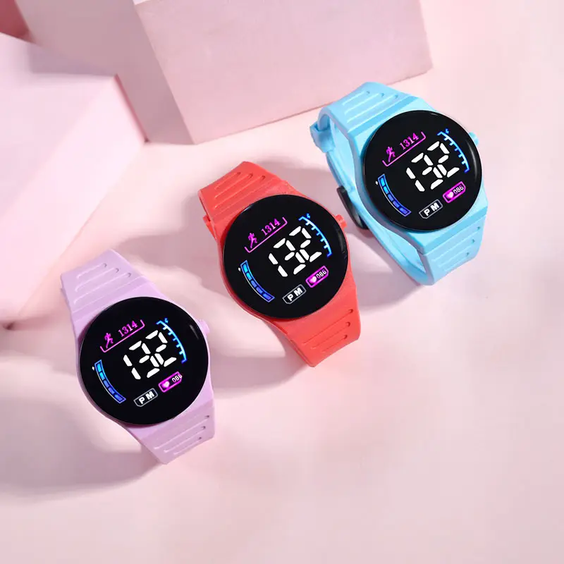 LED Sports Watch for Men Women Black Orange White — feature 10