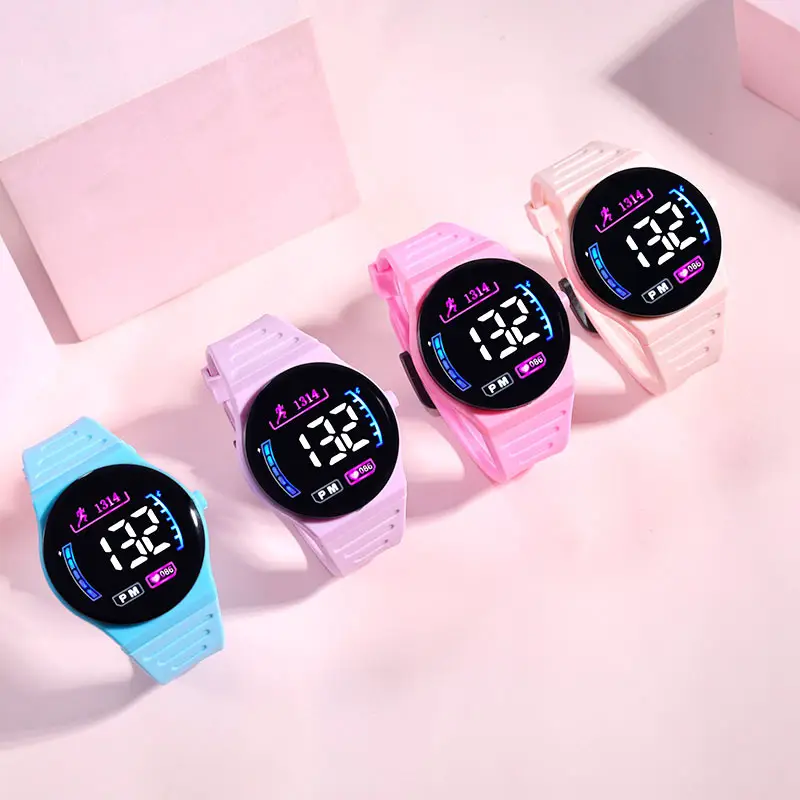 LED Sports Watch for Men Women Black Orange White — feature 3