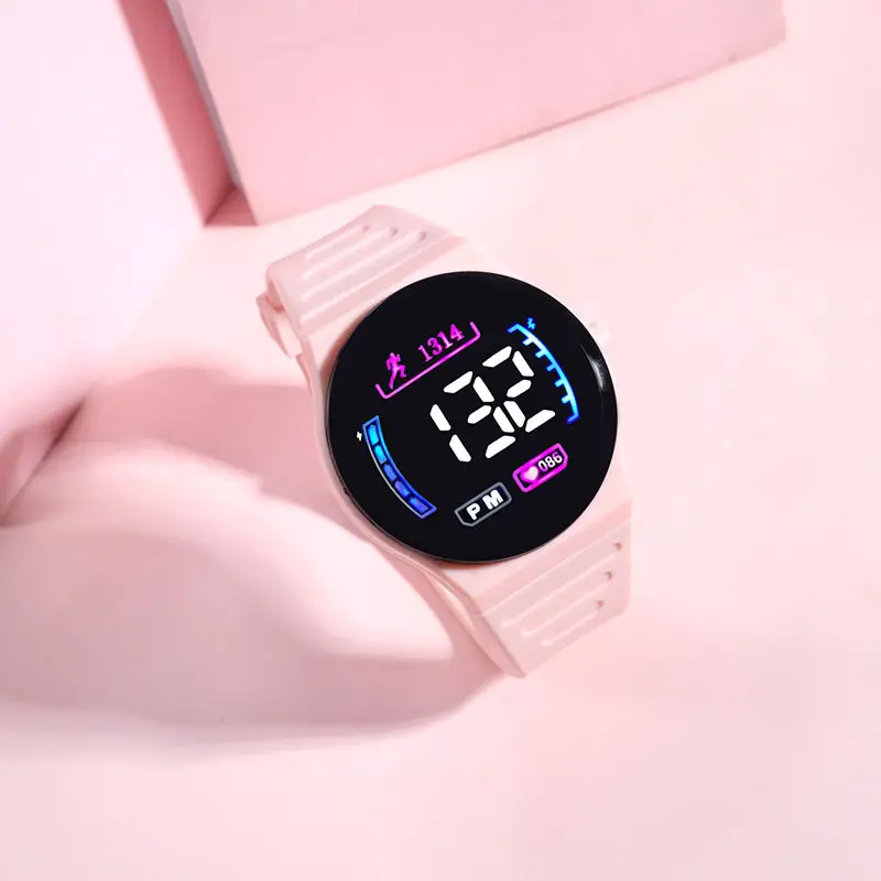 LED Sports Watch for Men Women Black Orange White - Image 6