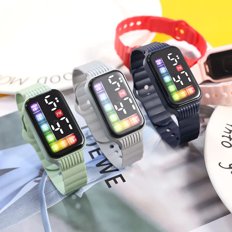 Green Digital Touch Screen Watch for Men Women — feature 1