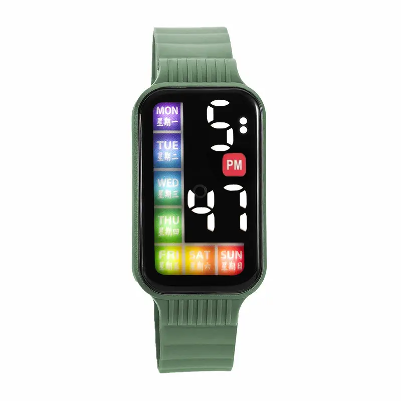 Green Digital Touch Screen Watch for Men Women