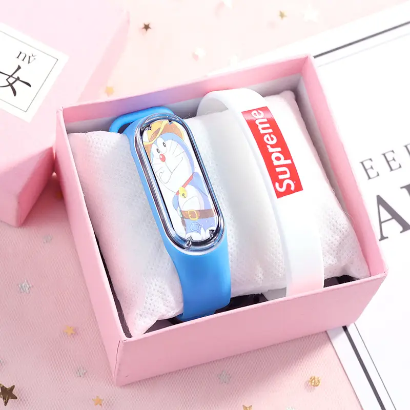 White Anime Cartoon Touchless Waterproof Smart Watch for Kids - Image 10