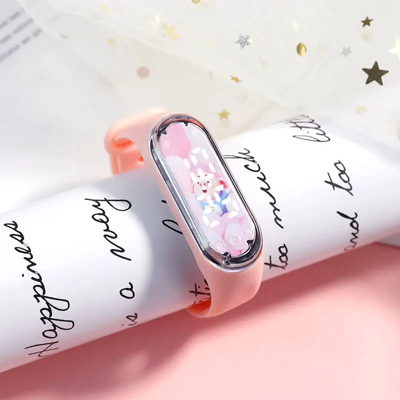 White Anime Cartoon Touchless Waterproof Smart Watch for Kids — feature 1
