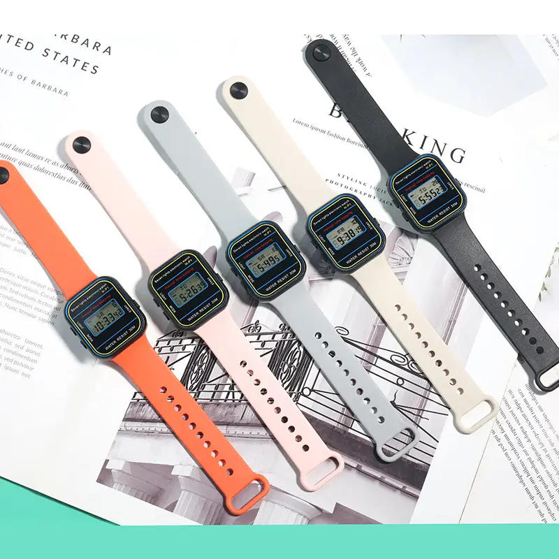 Digital Watch for Girls with Colorful Straps - Image 3