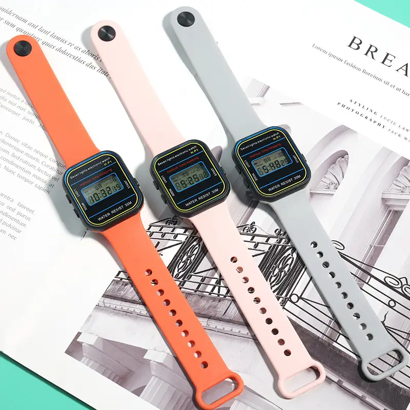 Digital Watch for Girls with Colorful Straps — feature 2