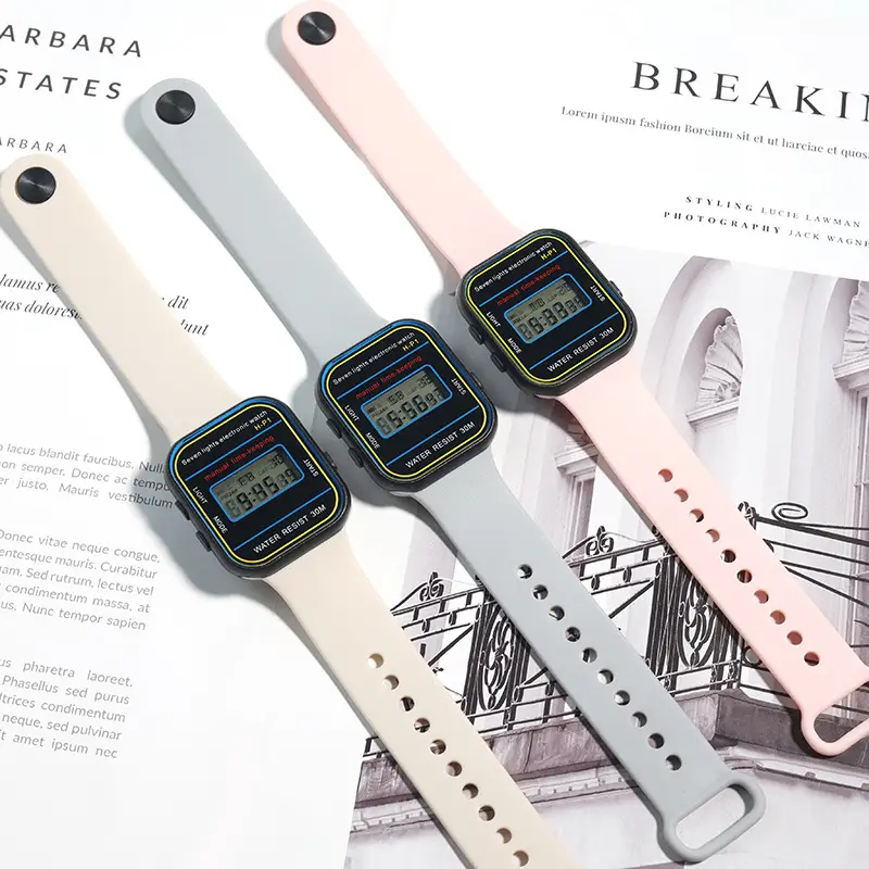 Digital Watch for Girls with Colorful Straps — feature 4