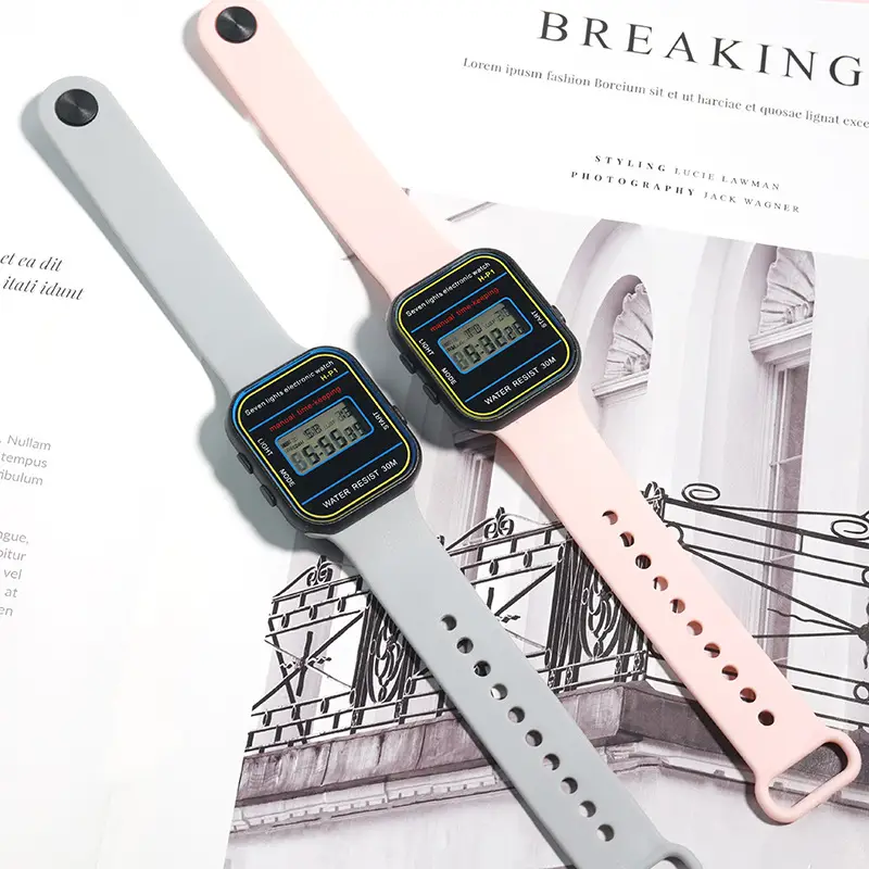 Digital Watch for Girls with Colorful Straps - Image 6