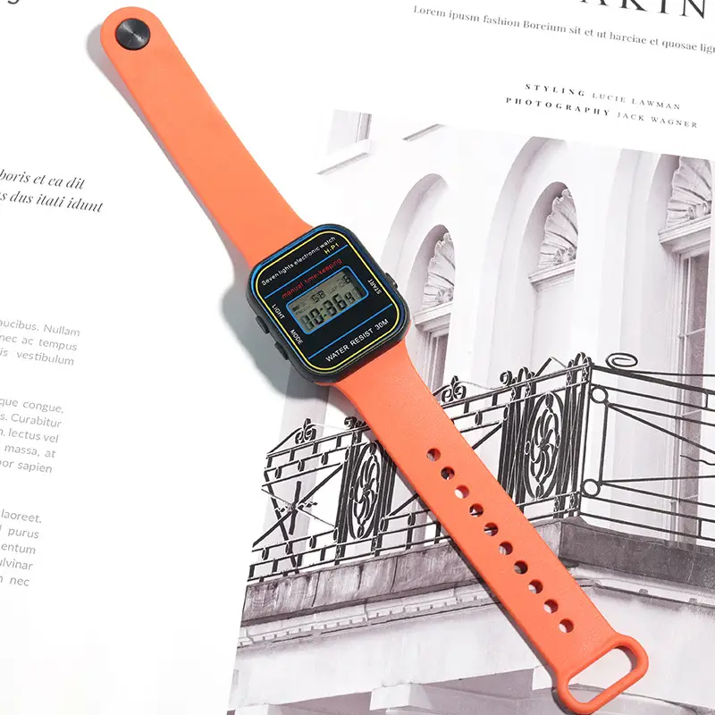 Digital Watch for Girls with Colorful Straps - Image 2