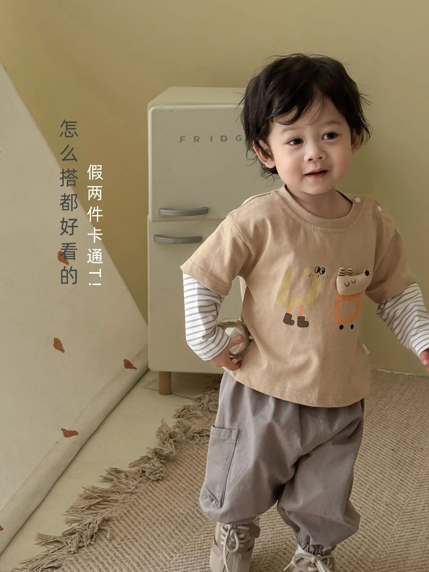 Children's Cartoon Two-Piece T-Shirts Set Autumn Boys - Image 9