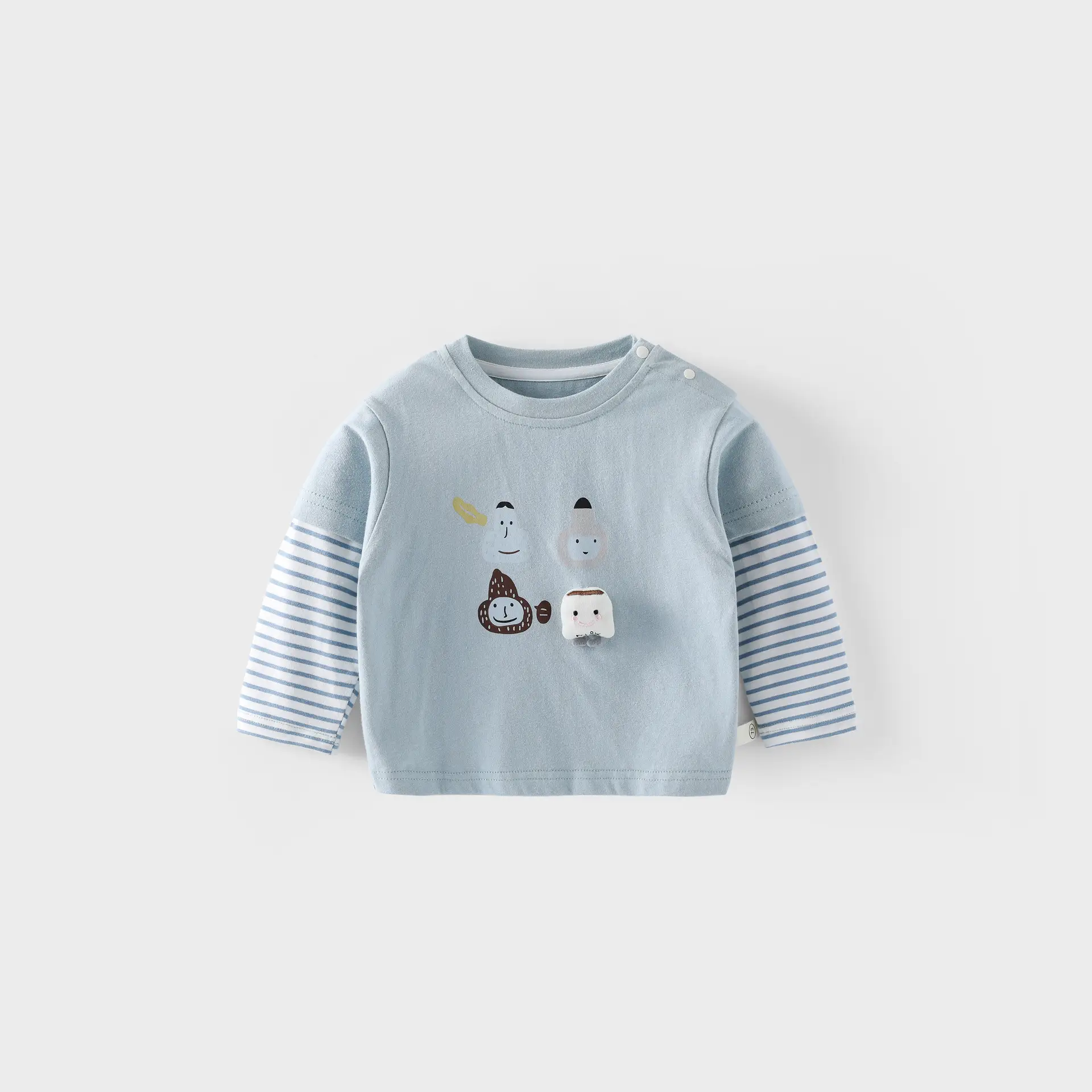 Children's Cartoon Two-Piece T-Shirts Set Autumn Boys - Image 2