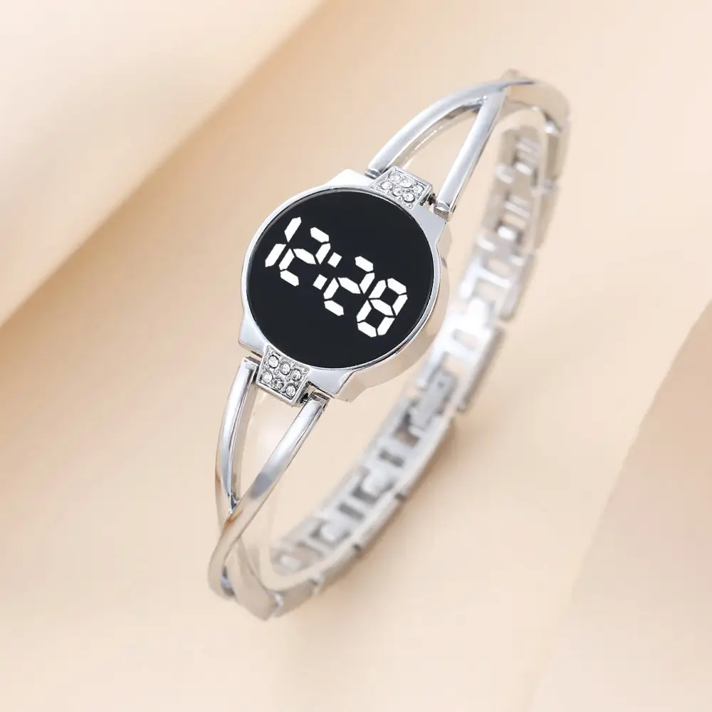 Women's Touch Digital Watch with Diamond Studs - Image 7