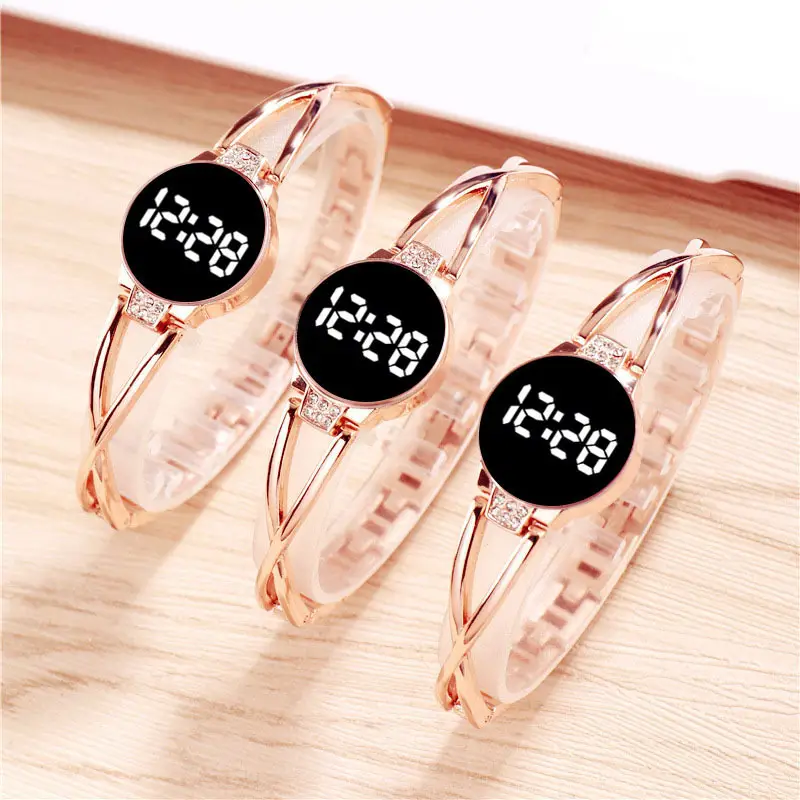 Women's Touch Digital Watch with Diamond Studs - Image 8