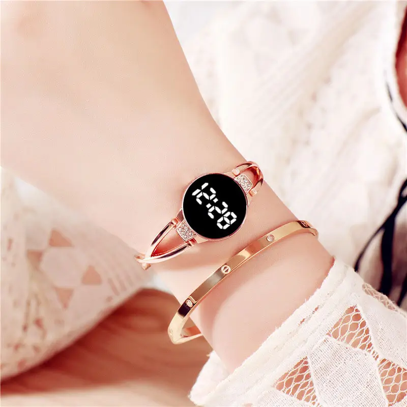 Women's Touch Digital Watch with Diamond Studs - Image 10