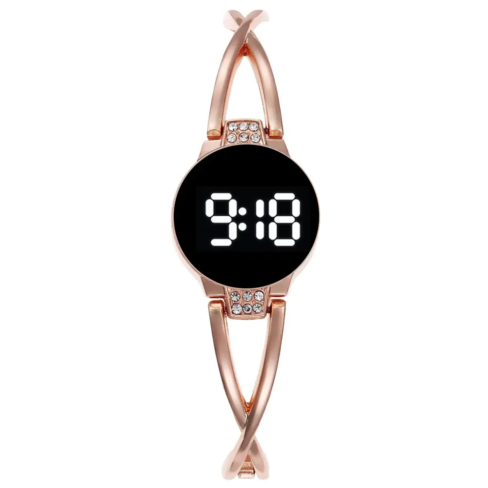 Women's Touch Digital Watch with Diamond Studs - Image 2