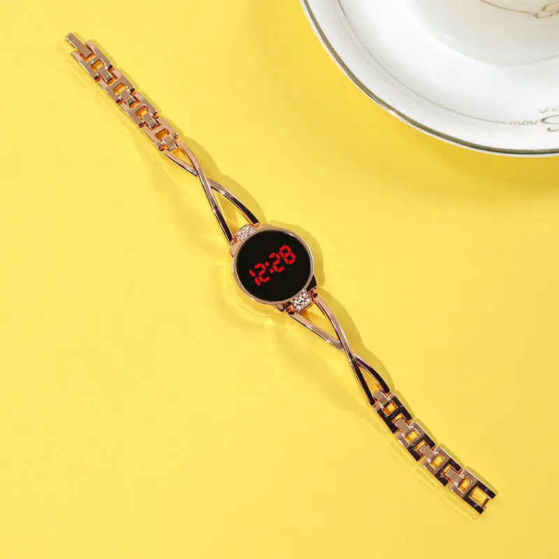 Women's Touch Digital Watch with Diamond Studs - Image 5