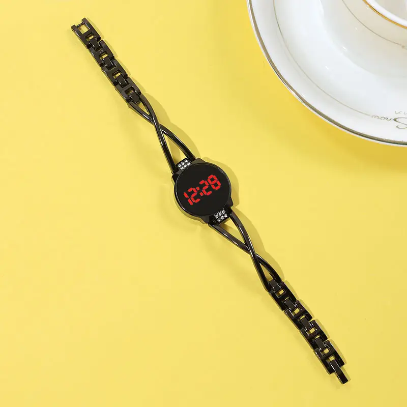 Women's Touch Digital Watch with Diamond Studs - Image 6