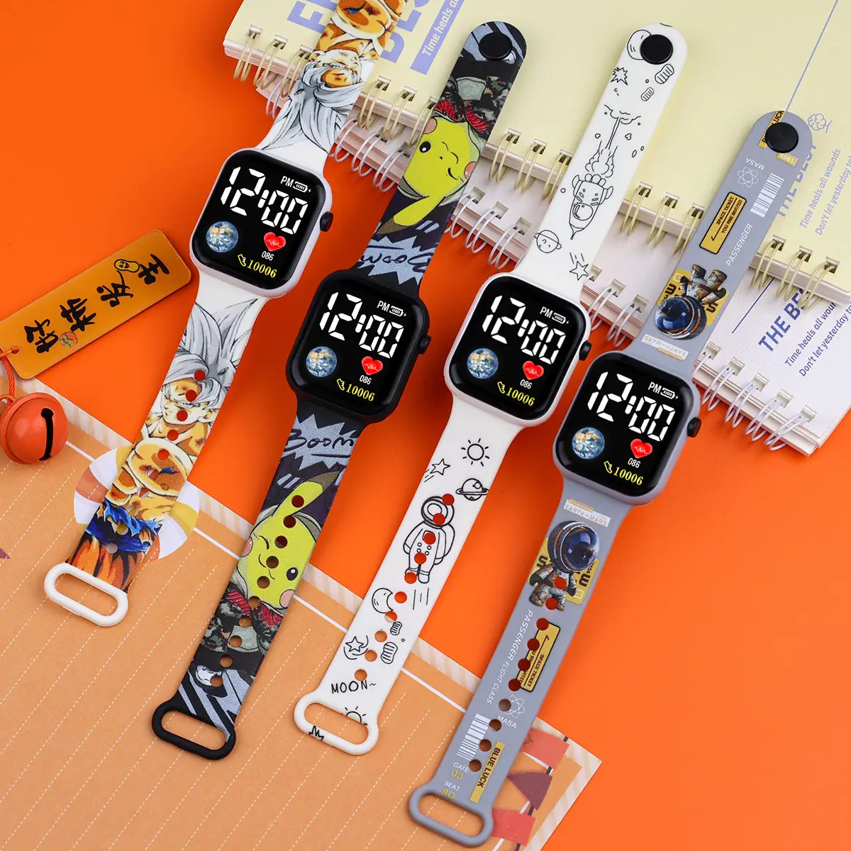 Cartoon Printed LED Watch for Boys Girls — feature 1