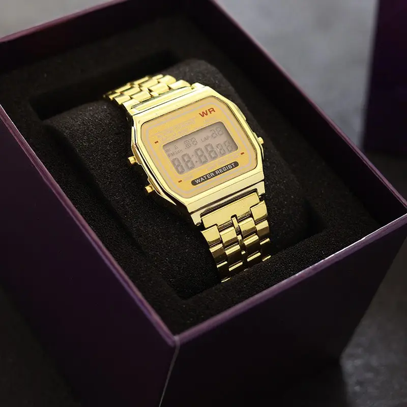 Men's Digital Watch with Steel Band & LED Display — feature 5