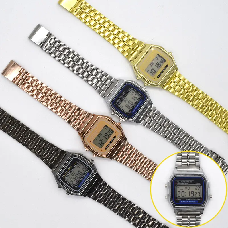 Men's Digital Watch with Steel Band & LED Display — feature 8
