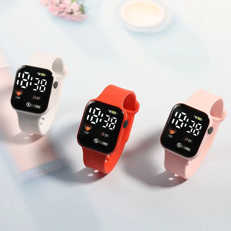 Digital Smart Watch for Girls with Blue & White Bands - Image 9
