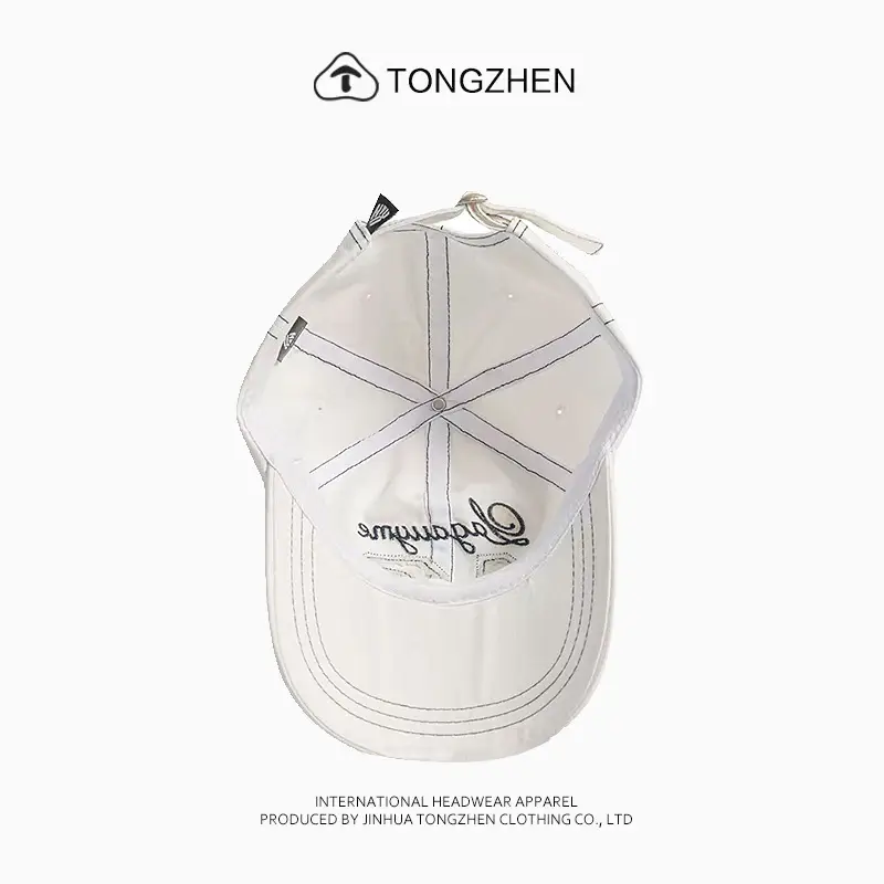 Women's White American Style Sun Hat with Letter Patches - Image 7