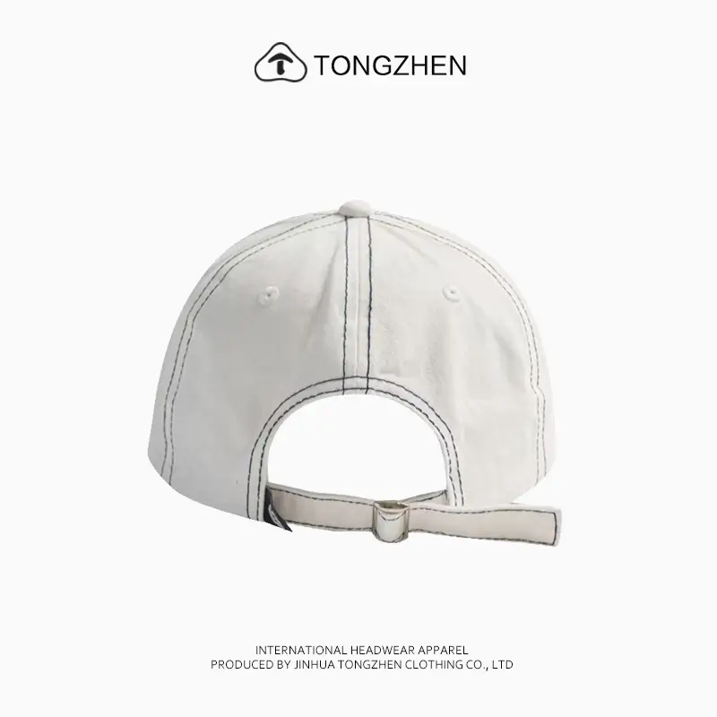 Women's White American Style Sun Hat with Letter Patches — feature 6
