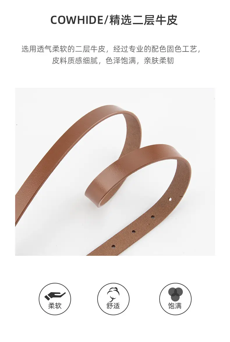 Women Genuine Leather Belt Bag with Headphone & Keychain — feature 5