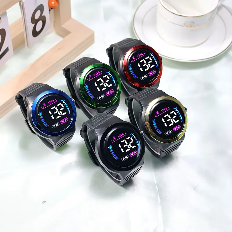 Digital Round Watch for Men Women Casual Sports Wear — feature 1