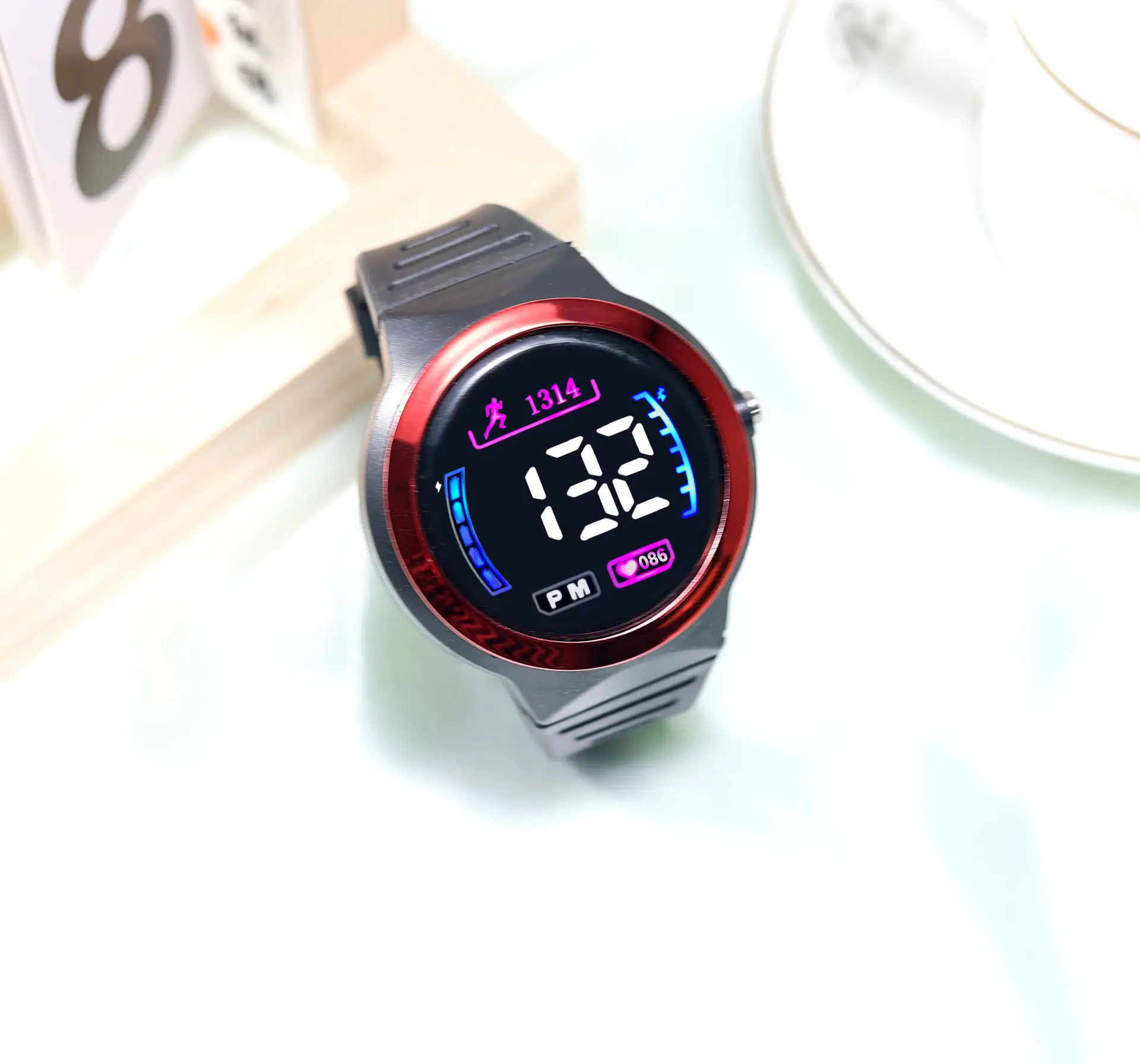 Digital Round Watch for Men Women Casual Sports Wear - Image 5