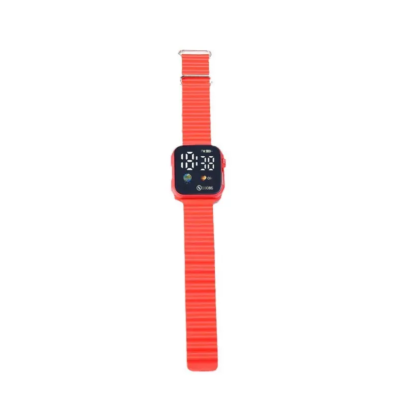 Pink Digital Display Student Watch for Men Women Teenagers - Image 12