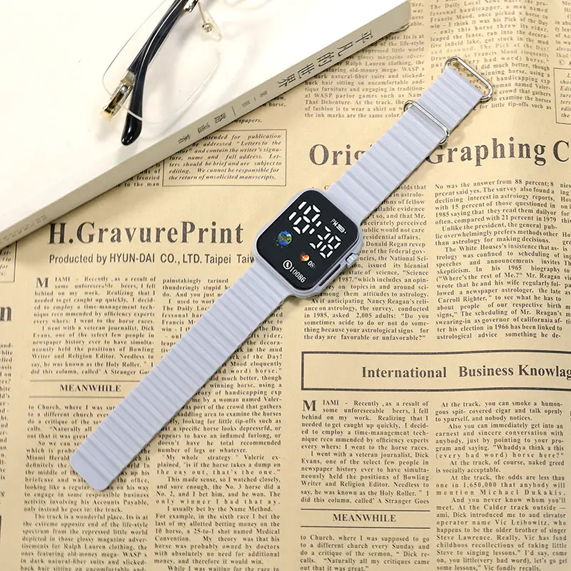 Pink Digital Display Student Watch for Men Women Teenagers — feature 10