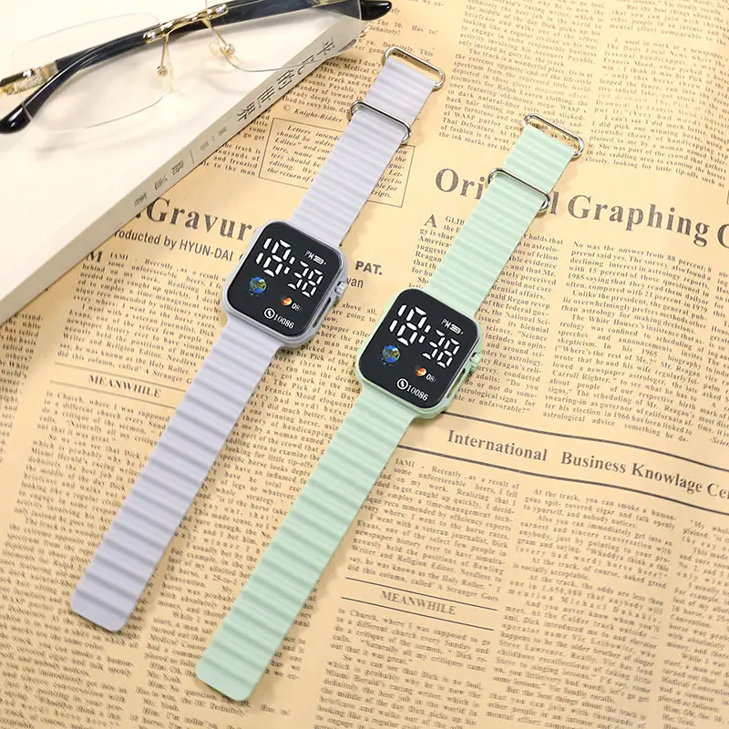 Pink Digital Display Student Watch for Men Women Teenagers — feature 6