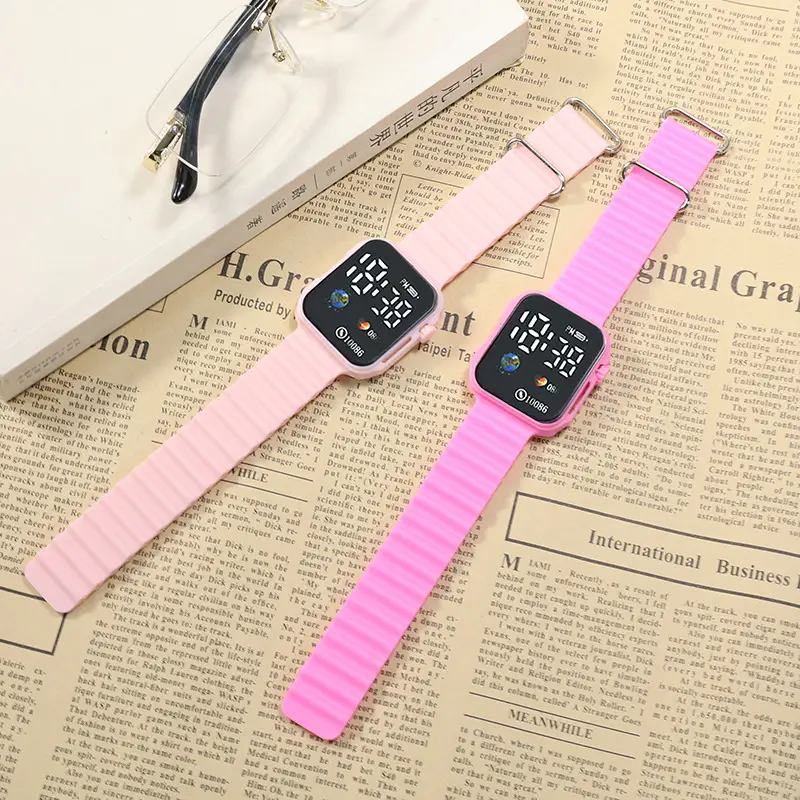 Pink Digital Display Student Watch for Men Women Teenagers — feature 7
