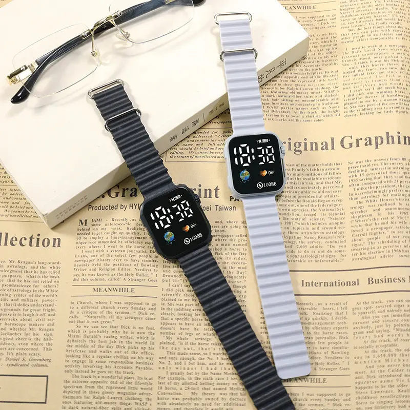 Pink Digital Display Student Watch for Men Women Teenagers — feature 9