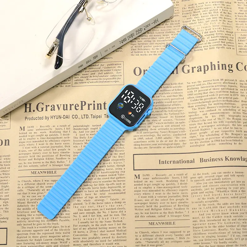 Pink Digital Display Student Watch for Men Women Teenagers - Image 6