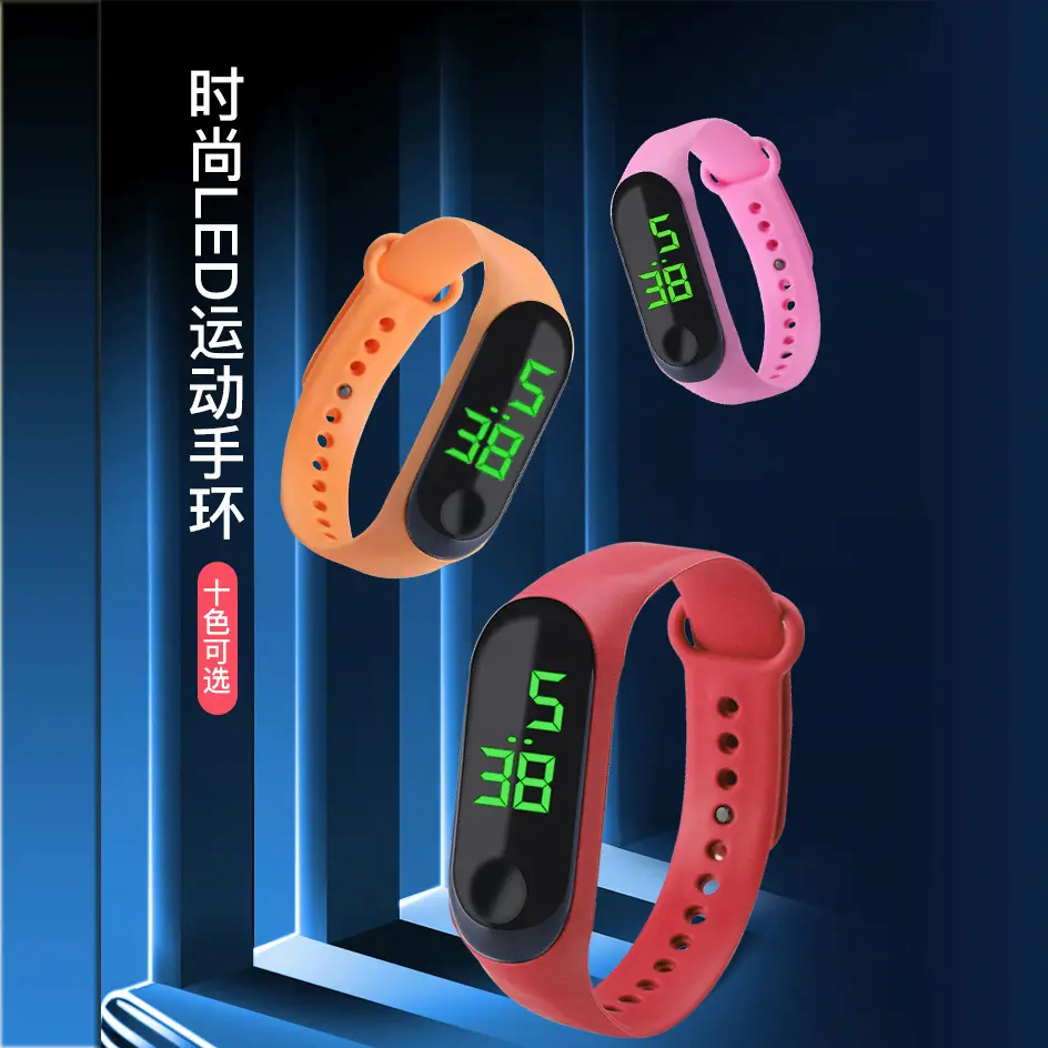 Red Digital Touch Bracelet Watch for Kids - Image 14