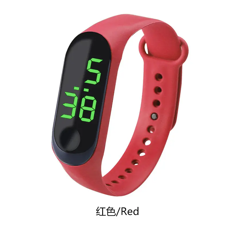 Red Digital Touch Bracelet Watch for Kids - Image 3