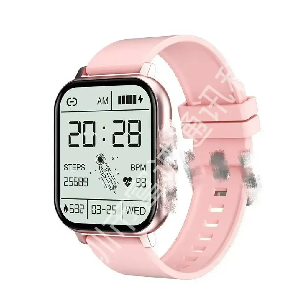 Pink Smart Watch with Heart Rate & Step Counter - Image 3