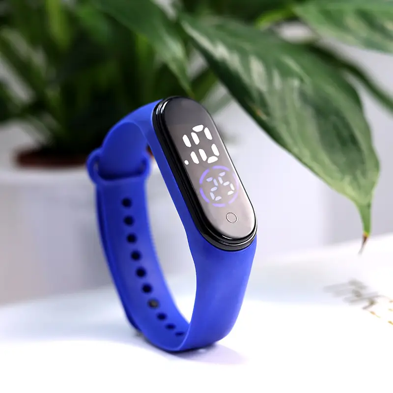Blue Digital Touch Screen Watch for Men Women — feature 1