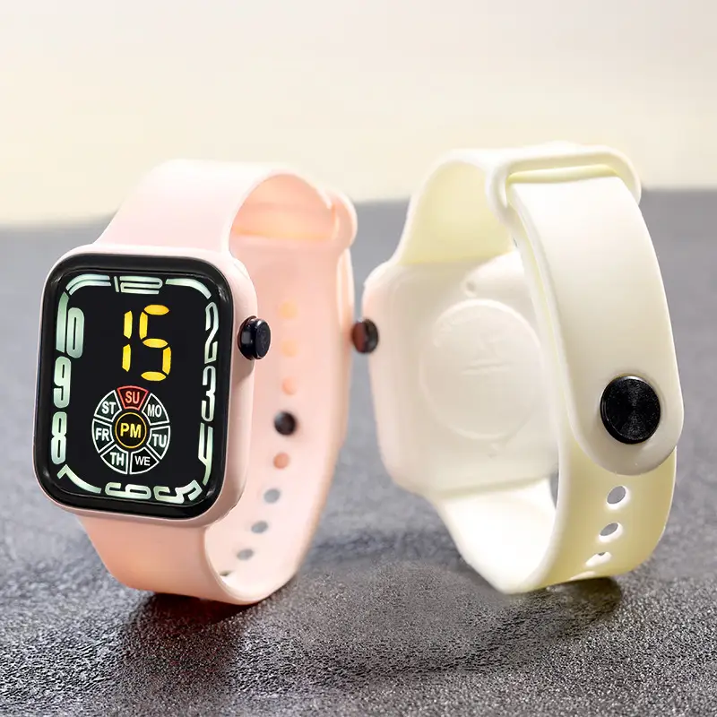 Red Square Digital Watch for Men Women Sports Student — feature 7