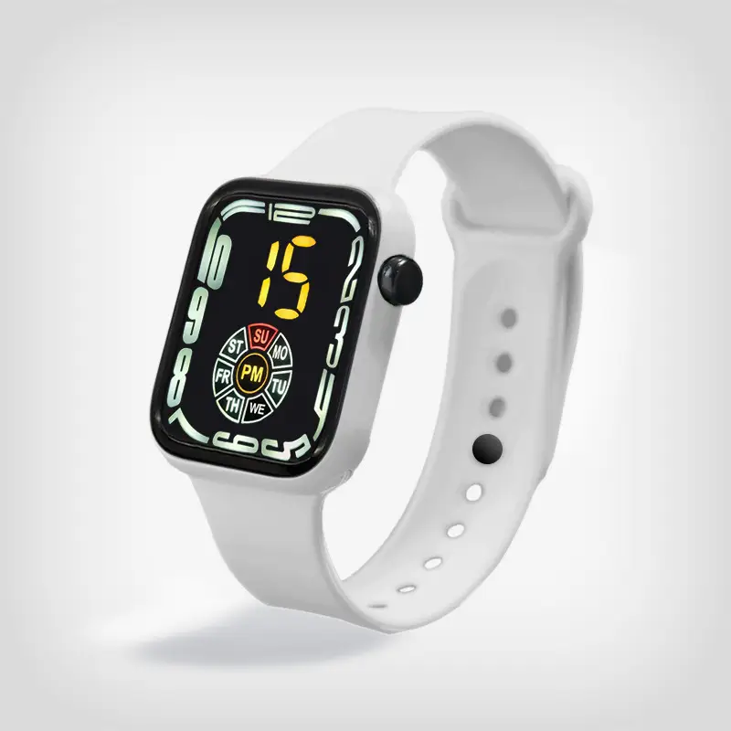 Red Square Digital Watch for Men Women Sports Student - Image 7
