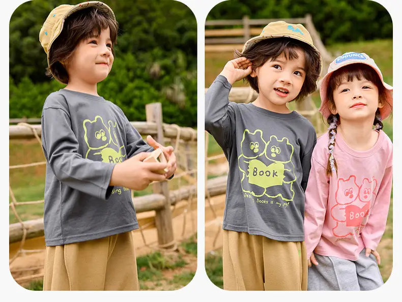 Cotton Antibacterial Boys T-Shirt Autumn Style — feature 14
