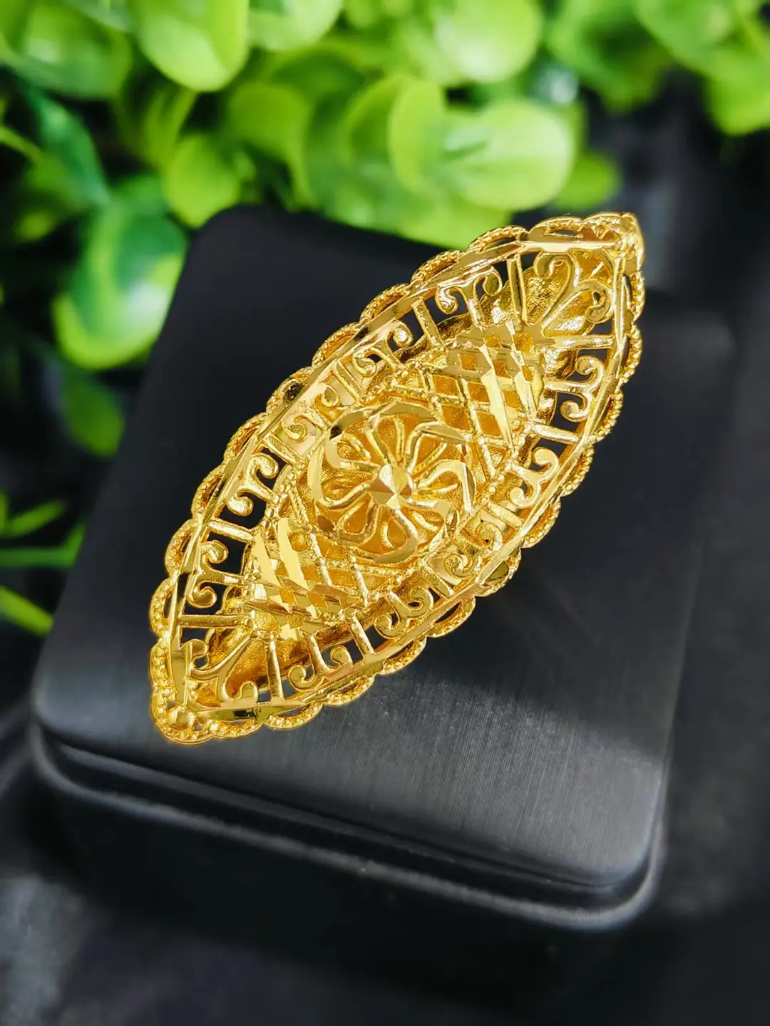Cross-Border Hot-Selling Exquisite 24K Gold Flower Women's Ring That Does Not Fade Niche Design Middle East Dubai Elegant Wholesale — feature 14