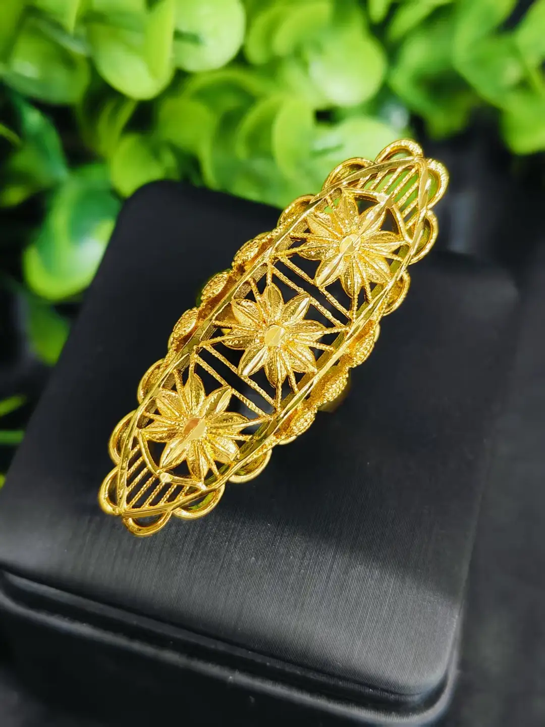 Cross-Border Hot-Selling Exquisite 24K Gold Flower Women's Ring That Does Not Fade Niche Design Middle East Dubai Elegant Wholesale — feature 15